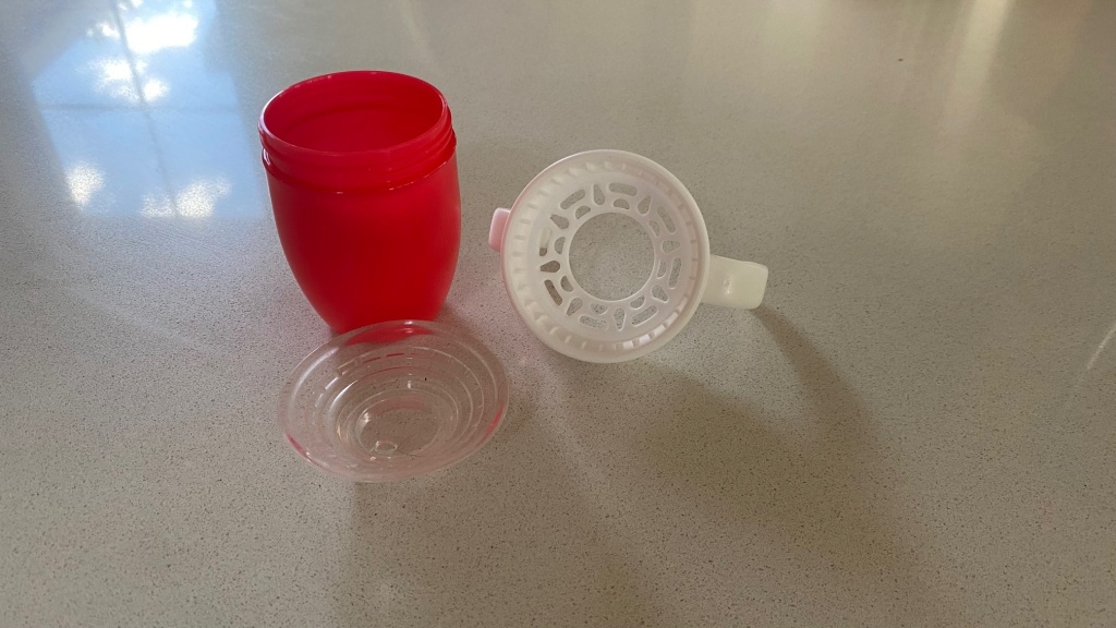 sippy cup - the nuby wonder cup 360 smart edge cup has very few parts and each...