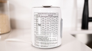 The directions for heating the Grownsy are printed on the side for...