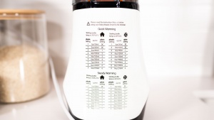 The Brezza includes instructions on the back of the unit for setting...