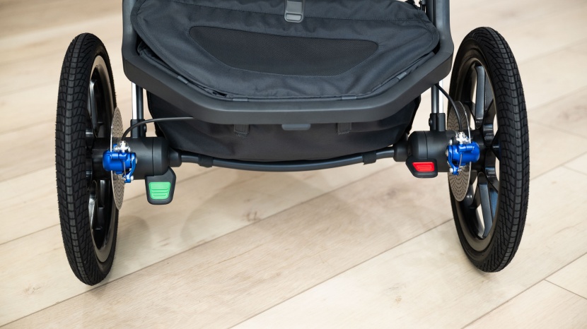 uppababy ridge - the ridge has two brake pedals, one to set and one to release that...