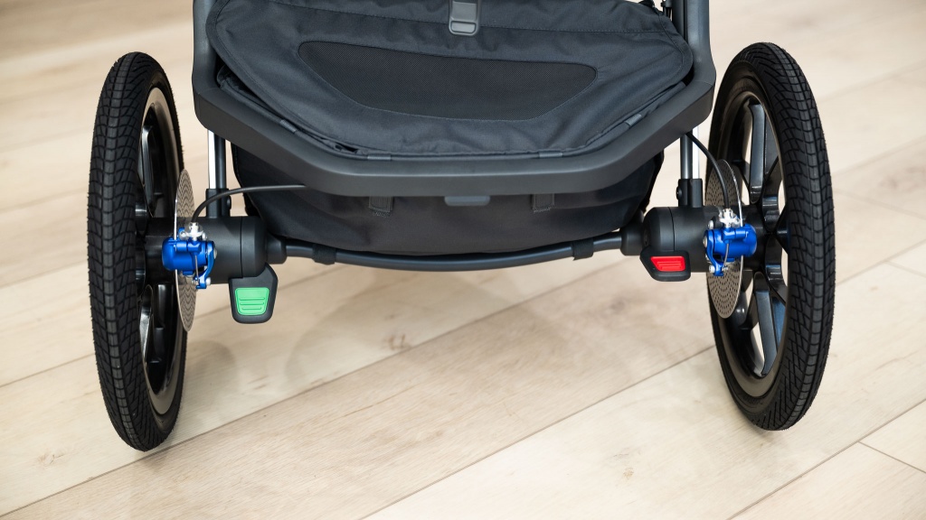 uppababy ridge - the ridge has two brake pedals, one to set and one to release that...