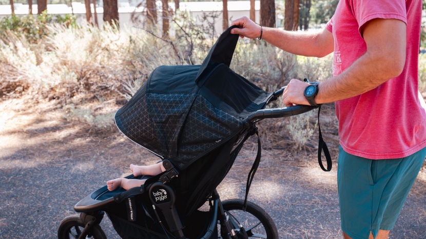 baby jogger summit x3 - the canopy on the summit covers a large part of the seating area...