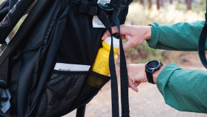 The seatback of the Alterrain has two mesh pockets for storing items...