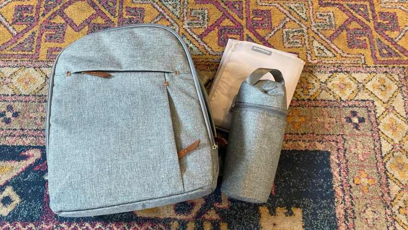 diaper bag - the uppababy changing backpack comes with its own insulated bottle...