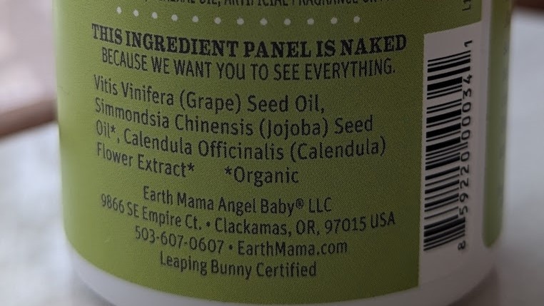 baby oil - earth mama has few ingredients, which is what we like to see in...