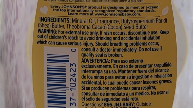 baby oil - the mineral oil found in johnson&#039;s baby oil of both varieties is an...
