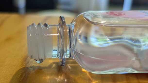 baby oil - without the lid, the johnson&#039;s baby oil slowly drips when tipped on...