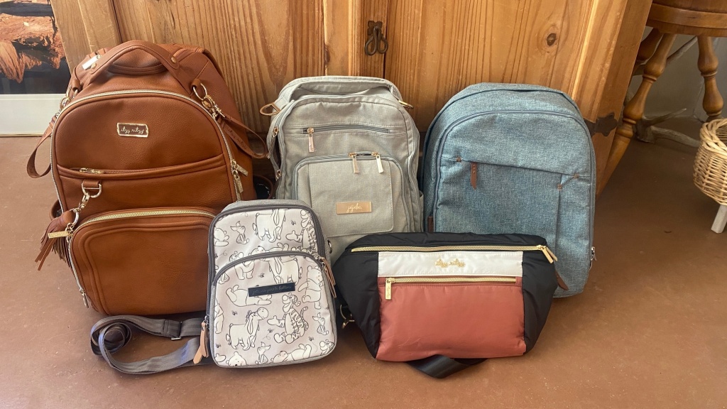 diaper bag - the collection of bags added to our lineup for the most recent test.