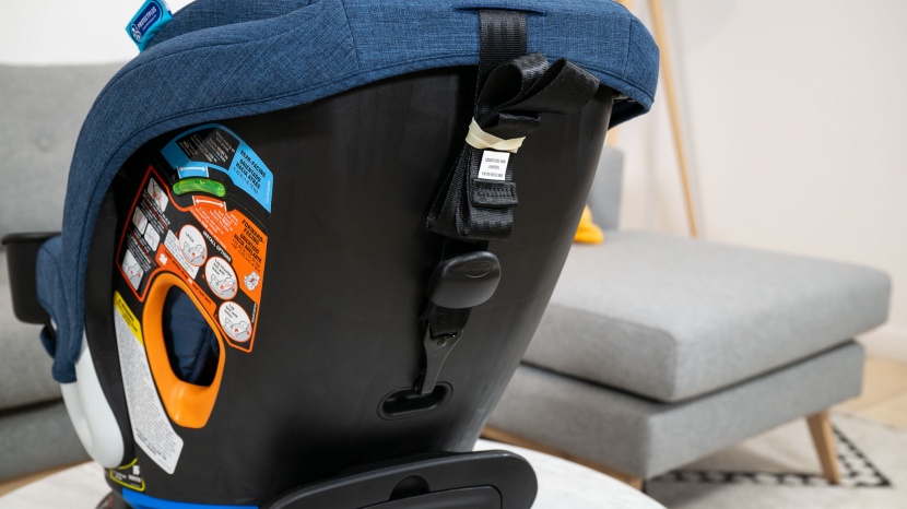 graco turn2me 3-in-1 - the turn2me tether attaches to the back of the seat to prevent it...