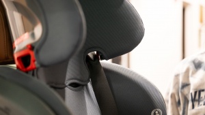The Grow with You shoulder belt positioner is less obvious from the...