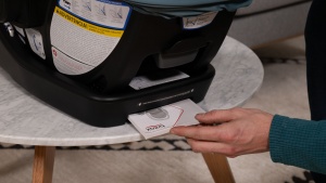 The Willow user manual slides into the back side of the base.