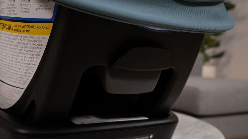 britax willow s - the carrier release lever on the back of the carrier doubles as a...