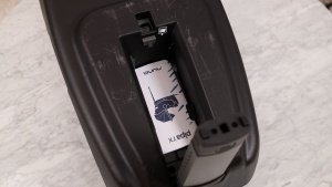 The Pipa user manual is stored under the base where the load leg...