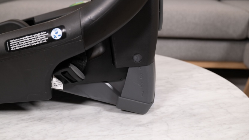 the premier has a recline adjustment foot on the base.