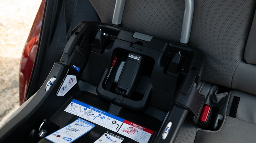 britax willow s - the britax center place lock-off works well at keeping the base snug...