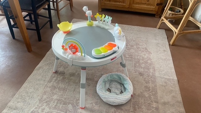 jumper - the skip hop activity center easily converts to a toddler table...