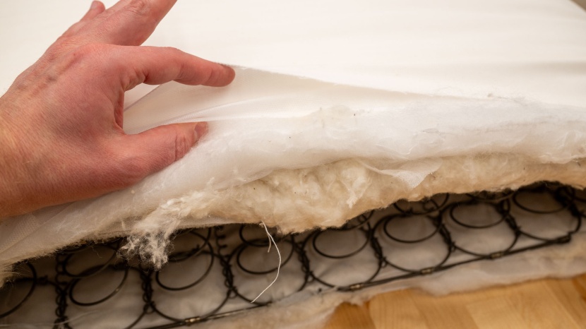 crib mattress - the naturpedic classic 150 includes an innerspring core with wool...