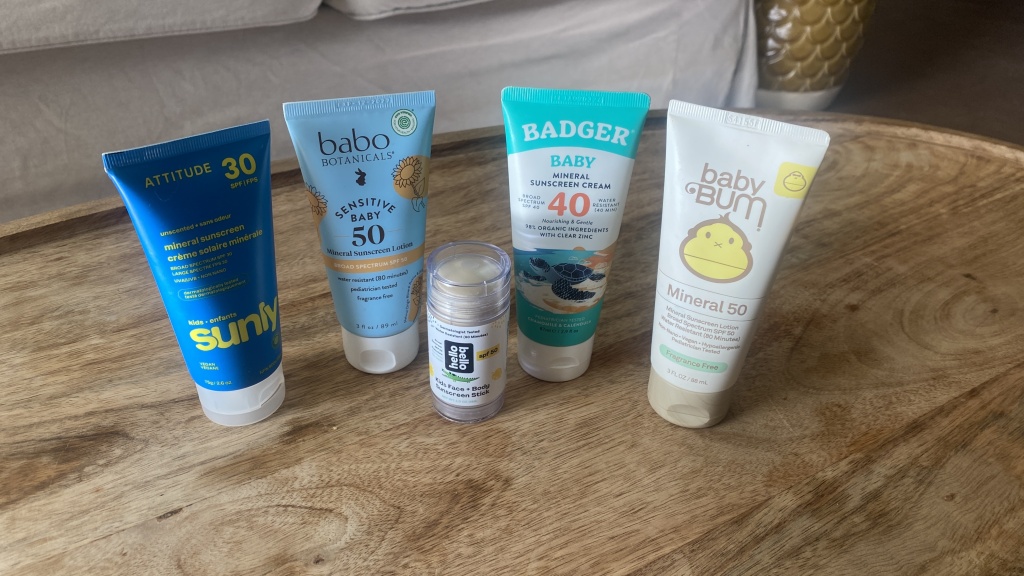 baby sunscreen - the collection of products added to our newest round of testing.