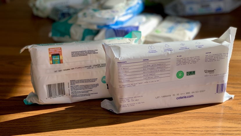 baby wipes - label transparency, like the difference between pampers and coterie...