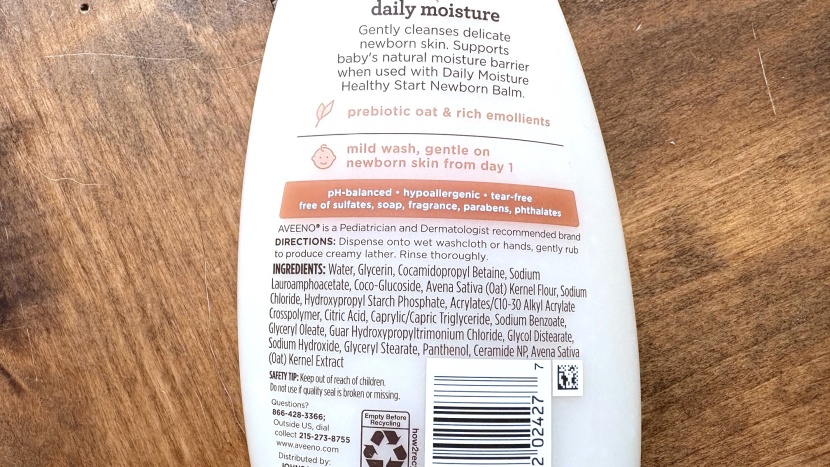 baby shampoo - aveeno uses fewer concerning ingredients and ranked well on the...