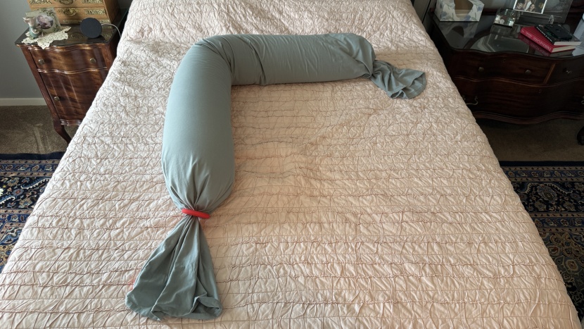 pregnancy pillow - the bbhugme features a soft, breathable cover that offers cooling...