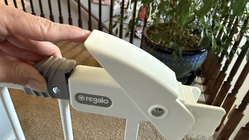 baby gate - the regalo easy step walk thru is not super user-friendly, it can be...
