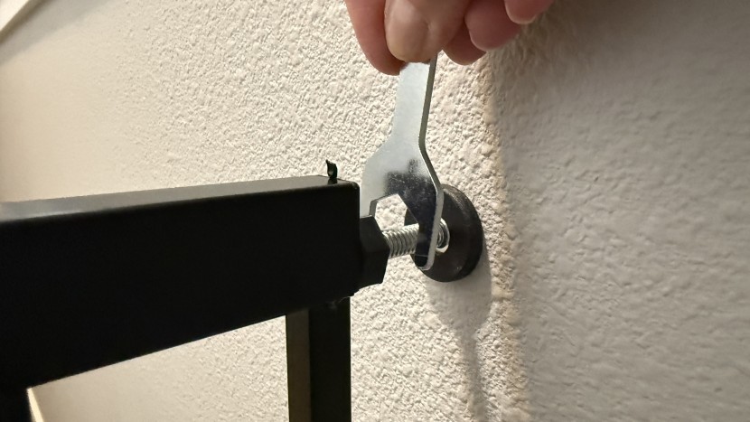 baby gate - pressure mount gates install quickly by tightening the nut on both...