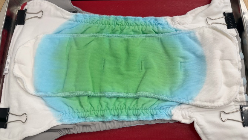 despite its fast absorption rate, the esembly diaper has difficulty...