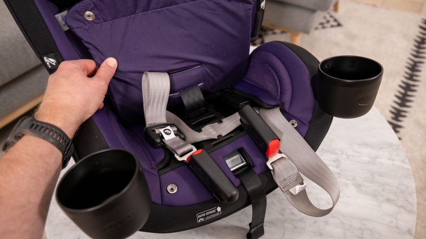 latch storage under the seat padding is well-placed but not big...