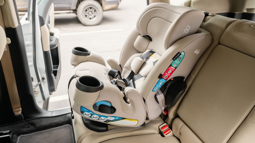 convertible car seat - the joie saffron has wrap-around fabric, giving it a luxurious look.