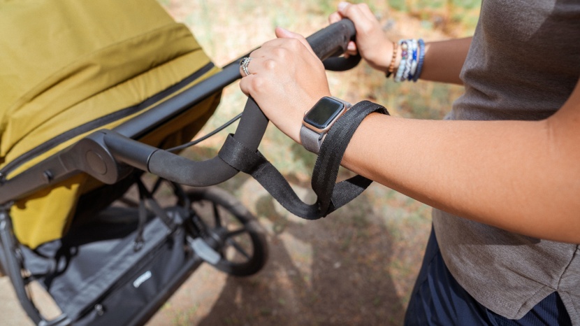 thule urban glide 3 - there is a safety strap that fits around your wrist to prevent the...