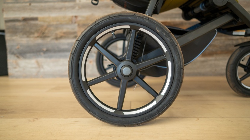 the larger back wheels have reflective trim for nighttime safety and...