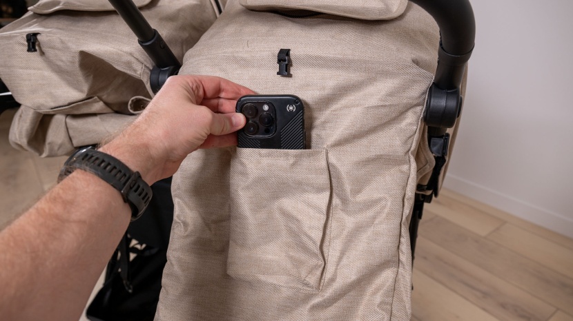 no more digging though stuffed storage compartments for wallets or...