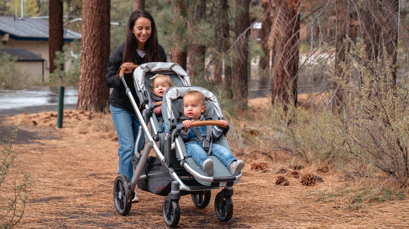 double stroller - the vista v3 covers uneven terrain better than most inline strollers.