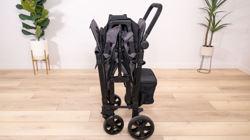 wonderfold elite pro stroller wagon - while the wonderfold stands upright when collapsed, which helps with...