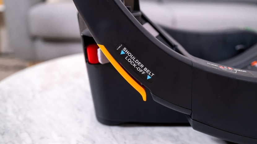 chicco keyfit max cleartex - the shoulder belt lock-off on the chicco max is a plastic slide, and...