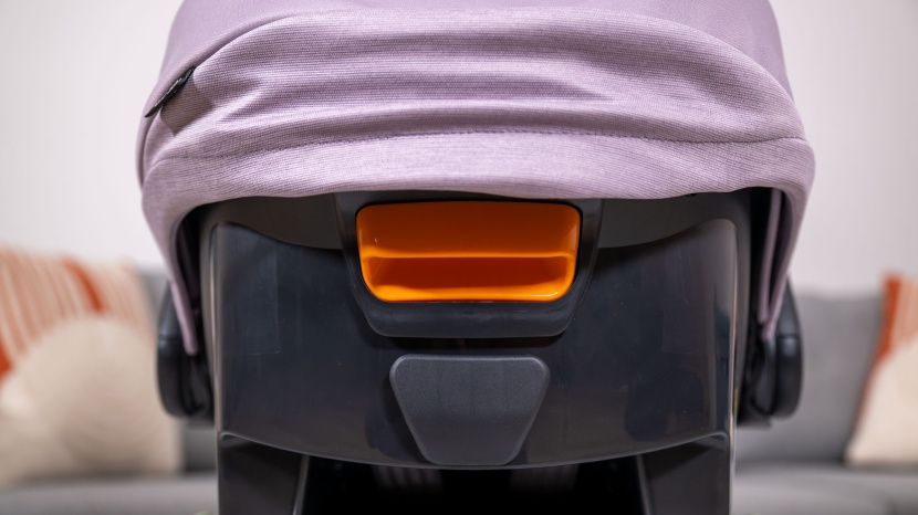 chicco keyfit max cleartex - the carrier release lever on the max is exactly where you anticipate...