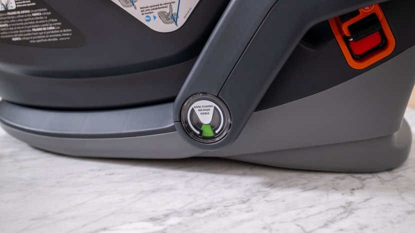 uppababy mesa v3 - each side of the mesa base has a dial indicating when the base is...