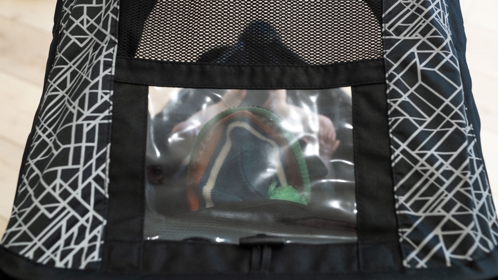 bob revolution flex 3.0 - the revolution has a peek-a-boo window that is vinyl and mesh for...