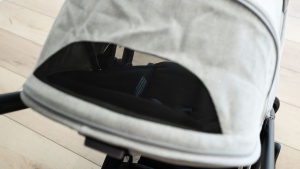 The Cruz v2 has two mesh windows for peeking on little ones. Neither...