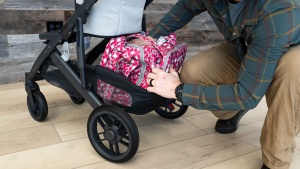 The Cruz v2 storage bin has a bar across the middle, but we could...