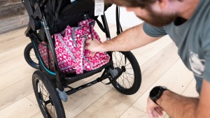 We fit our large diaper bag into the Race Tec storage basket, but...