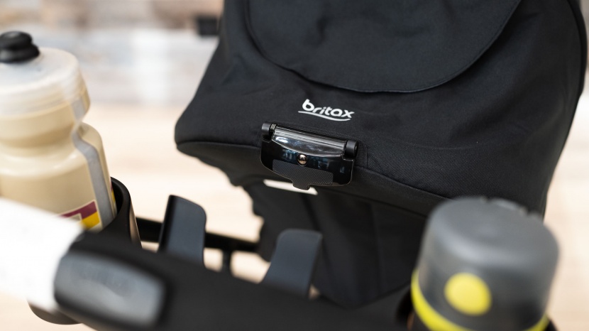 the brook+ seat recline adjusts with a lift lever on the back of the...