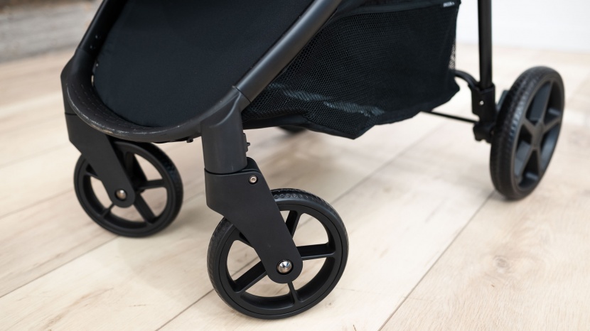 britax brook + - the brook+ wheels are foam-filled plastic with a dense feel that can...