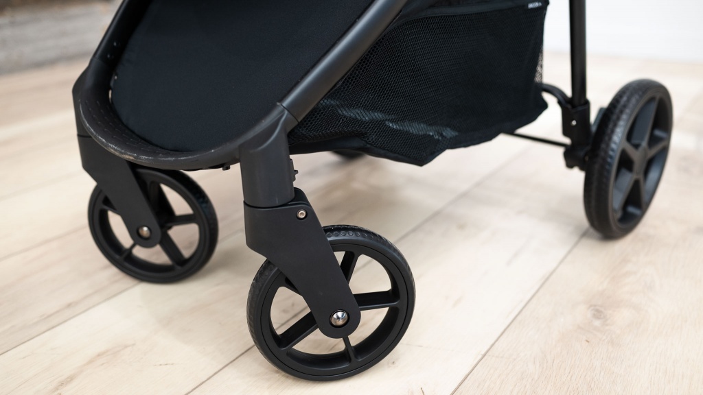 britax brook + - the brook+ wheels are foam-filled plastic with a dense feel that can...