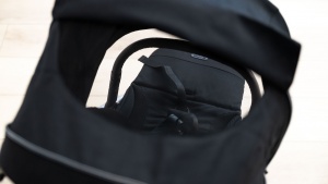 The Balios has a small, mesh, peek-a-boo window for spying on...