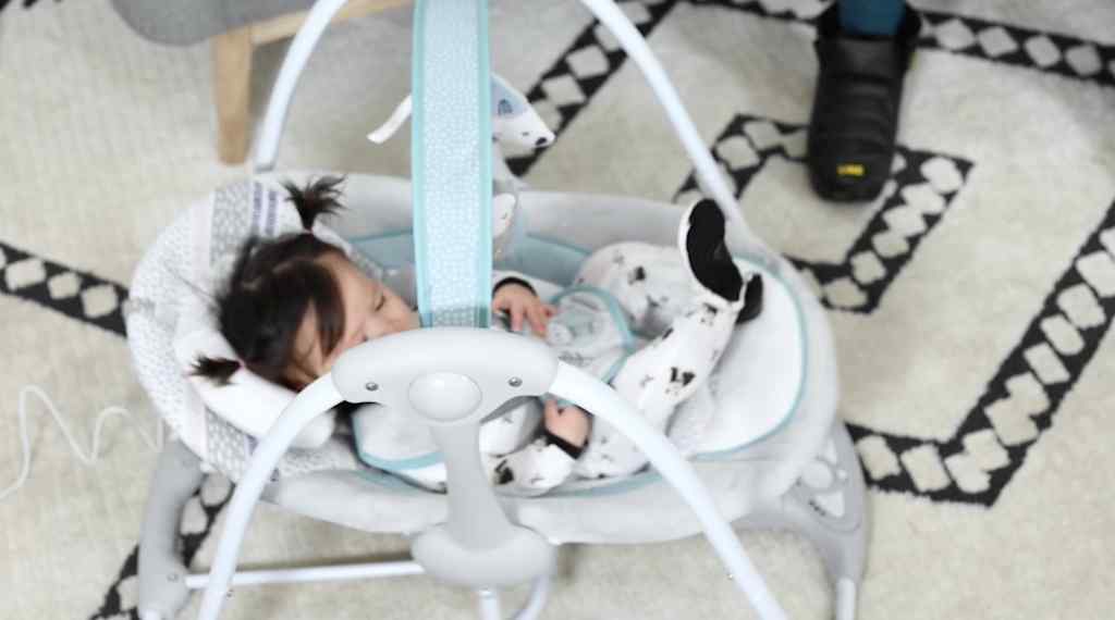 Ingenuity InLighten Motorized Vibrating Baby Swing, Swivel Infant